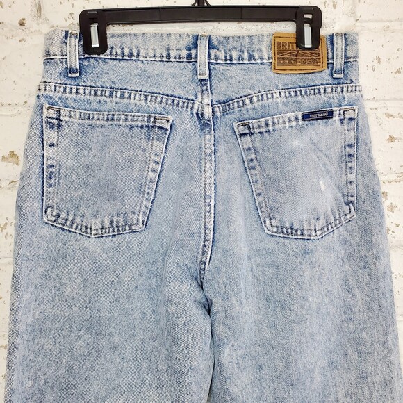 VTG 1980's Brittania Acid Wash WOMENS High Rise Blue Jeans Grunge MOM JEANS SZ30 - Picture 6 of 12